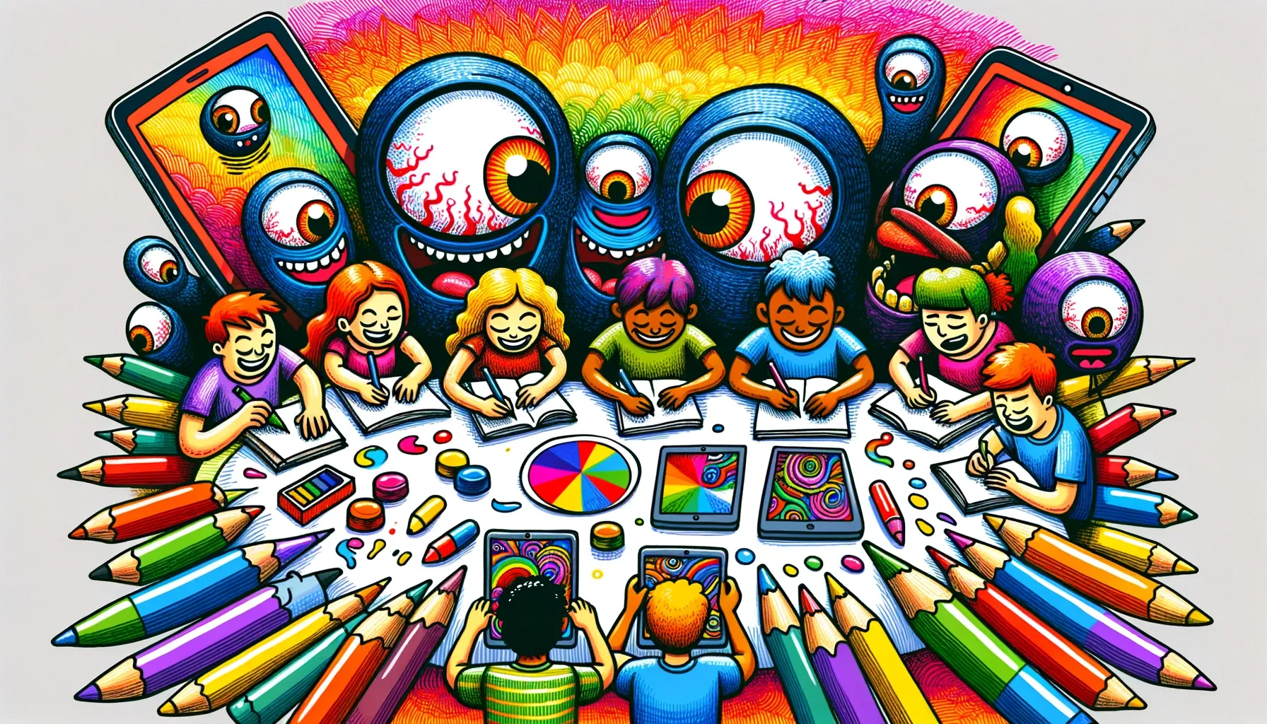 How Coloring with Paper and Colored Pencils Battles the Digital Eye Strain Beast